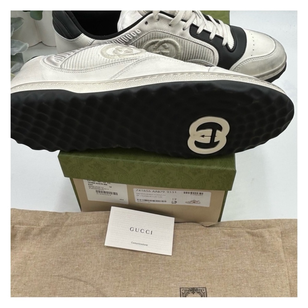Gucci Mac 80 distressed leather sneakers size 12 made in
Italy - Picture 3 of 7